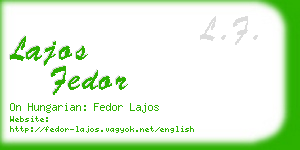 lajos fedor business card